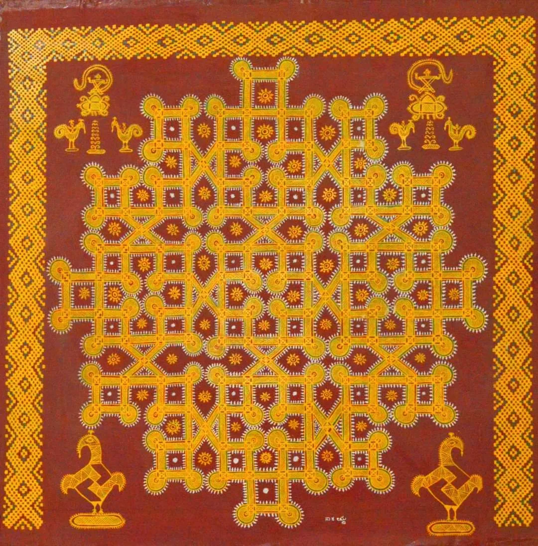 Chittara folk art — Embattu Moole Aarati